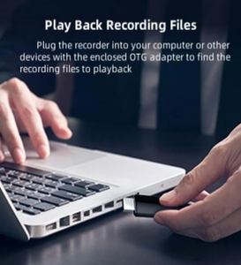 Enregistreur vocal numérique USB mini à branchement direct et à activation vocale pour cours et interviews, avec fonction clé USB - Product Image 5