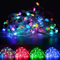Lumières de Noël Rgb avec contrôle APP, contrôle du son, éclairage décoratif bricolage, adapté aux occasions festives, atmosphère de vacances