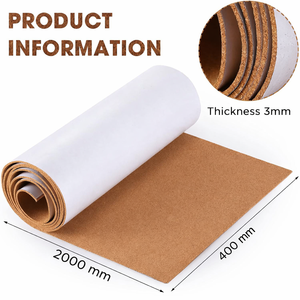 DINGYE <span class=keywords><strong>Rouleau</strong></span> de feuilles de liège autocollantes antidérapantes pour meubles, bricolage et artisanat, 1mm <span class=keywords><strong>2mm</strong></span> 3mm - Product Image 3