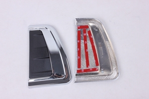 WZXD 2015 2016 Cache de décoration extérieure ABS pour aérations latérales de voiture, garniture chromée pour aileron d'aération, autocollant - Product Image 2