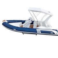 Bateau pneumatique Ocean Blue Norway Fashion Rib600 CE RHIB 20 pieds en fibre de verre Rib 600 à vendre