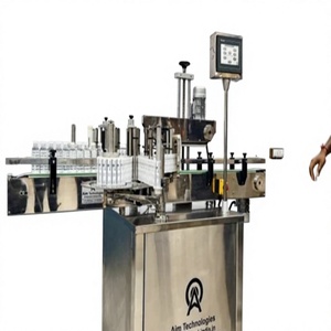 Machine d'étiquetage automatique pour bouteilles rondes, électrique, avec commande PLC par écran tactile, pour l'industrie agroalimentaire - Product Image 3