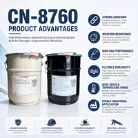Encapsulant thermique CN-8760, silicone gris bicomposant 1:1 pour le scellement des circuits imprimés