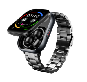 La nouvelle montre connectée sportive <span class=keywords><strong>pour</strong></span> homme D12 est un combo montre connectée et écouteurs avec des fonctions telles que la surveillance de la fréquence cardiaque. - Product Image 3