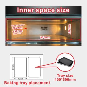 <span class=keywords><strong>Forno</strong></span> <span class=keywords><strong>Elettrico</strong></span> a Gas Commerciale Compatto 220V, 1 Piano 2 Teglie, con Vapore, <span class=keywords><strong>per</strong></span> Hotel e Pizzerie - Product Image 2