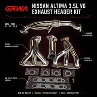 Collecteur d'échappement GRWA pour Nissan Altima SL SE SE-R 2002-2006 3.5L V6 SS201 Poli miroir 1.25mm