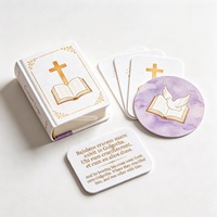 Cartes d'affirmation biblique chrétienne personnalisées OEM, cartes flash inspirantes de prière chrétienne de haute qualité