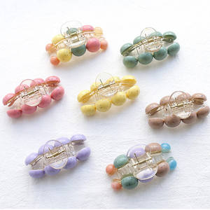 Fermagli per Capelli Sexy Fatti a Mano con Perline Colorate Pastello per Donne, Accessori per Feste in Nylon Ecologico, Alta Qualità, Effetto Sfumato - Product Image 5