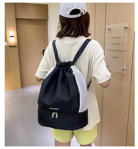 Bolsa de Gimnasio Ligera y Práctica de Moda, con Compartimento para Zapatos, Unisex, para Deportes al Aire Libre, con Cierre de Cremallera, Mochilas - Product Image 3