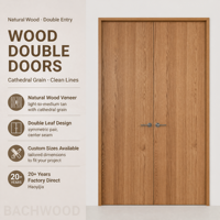 Portes intérieures en chêne blanc, style minimaliste, double porte, âme pleine, style naturel, porte de salon pour maison, villa et domicile