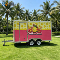 Chariot de vente mobile personnalisé, remorque alimentaire avec cuisine complète, équipement de restaurant commercial, camion à jus
