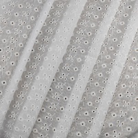 Vente en gros de tissu en dentelle brodée 100% coton avec broderie florale et florale tissée pour robes de mariée et accessoires pour femmes