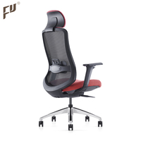 Chaise de bureau ergonomique moderne en tissu maillé, dossier réglable, confortable, base pivotante en nylon, garantie 5 ans, classe 4