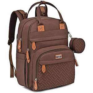 Free Sample New Fashion Travel <b>Backpack</b> <b>for</b> <b>Women</b> <b>Small</b> Diaper Bag Tote with Insulated Pockets Vegan Leather Diaper Bag <b>Backpack</b> - Product Image 2