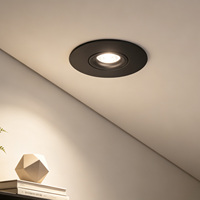 Spot LED encastré anti-éblouissement profond, noir et blanc, à bordure étroite, COB, pour plafond, maison, bureau, hôtel