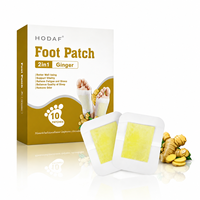 HODAF Patchs Détoxifiants pour les Pieds au Gingembre – Extrait Naturel de Racine de Gingembre – Améliore la Circulation Plantaire, Élimine le Froid, Soulage les Douleurs Musculaires – OEM/ODM