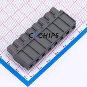 122-D-121/08-BNA Plug-in Terminal Block P=7.5mm Connector ( Construction: 1x8P )( Pitch: 7.5mm )( Color: Gray ) - Product Image 2