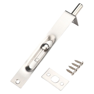 กลอนประตูแบบกด-ดึง ขนาด 4-12 นิ้ว รูปตัว L แบบซ่อน  พร้อมสลักแบบฝัง  สำหรับประตูนิรภัย - Product Image 1