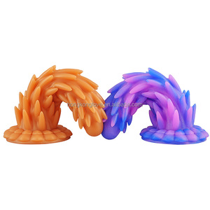 Wholesale Shop for Adult Sex Toys Huge Hedgehog <b>Dildo</b> with Suction Cup Gradient Color Glowing in the Dark Soft Feature - Product Image 6