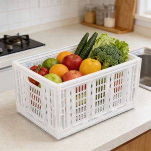Cesta Plegable Ventilada <span class=keywords><strong>de</strong></span> PE para el Transporte <span class=keywords><strong>de</strong></span> Verduras, <span class=keywords><strong>Mariscos</strong></span> y Frutas - Product Image 2