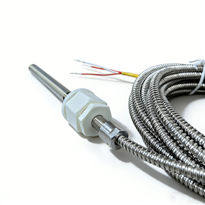 高精度 G1/2 ネジ式 PT100 プラチナ熱抵抗器 工業用温度センサー シングルプローブ 3 線式システム - Product Image 5