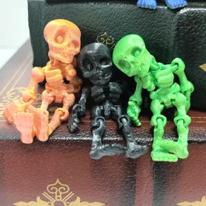 Figura de Esqueleto Impresa en 3D de PLA, Juguete de Broma para Halloween con Articulaciones Posables, Adorno Decorativo - Product Image 3
