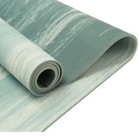 Tapis de yoga professionnel écologique en caoutchouc naturel 4 mm, color-block, pour une ambiance de pratique améliorée, soutien à rebond élevé, OEM