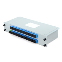 High-Efficiency 1:32 Fiber Optic PLC Splitter-Cassette Tape SC UPC G657A1 for FTTH Singlemode CE Certified 5-Year Warranty