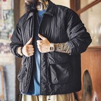 Veste matelassée pour homme Maden, veste de chasse M-65 à imprimé wax, style rétro américain, manteau de travail, parka épaisse et chaude pour l'hiver, RTS