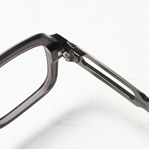 Rectangle Full Rim <b>Eyeglasses</b> Solid Brown Anti-Uv Unisex Adults Vision Correction <b>Frames</b> - Product Image 4