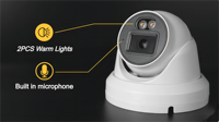 Cámara de Seguridad Tipo Torreta Inteligente con Detección Facial por IA de 6MP, So-ny335 IP POE, Visión Dual con Luz, Lente F1.6, Impermeable, Compatible con HIK NVR
