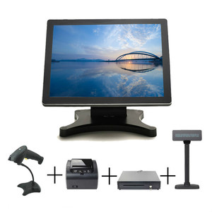 Caisse enregistreuse à écran tactile de 15 pouces, Terminal de <span class=keywords><strong>paiement</strong></span> tout-<span class=keywords><strong>en</strong></span>-un, support de caisse de point de vente, prix d'usine, - Product Image 1