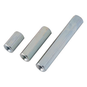 Separador Hexagonal de Acero al Carbono Galvanizado en Zinc, Mecanizado por <span class=keywords><strong>CNC</strong></span>, con Rosca a la Derecha, Multiusos - Product Image 1