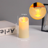 Tamaño Personalizado Color Venta Caliente Navidad Acrílico Batería Sin Llama Led Vela Luz Pilar Led Velas