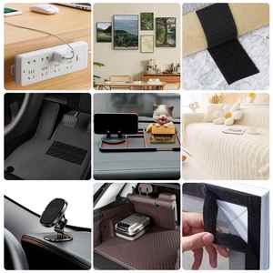 Cinta Adhesiva Autoadhesiva de Poliéster con Gancho y Bucle, Cinta de Fijación con Reverso Adhesivo en Rollo, en Lugar de Agujeros y Tornillos - Product Image 4