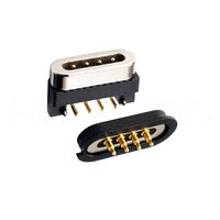 Conector Magnético HYTEPRO M826 Impermeable de 4 Pines Pogo, Conector de Alimentación y Datos para Montaje en Panel, Cumple con RoHS