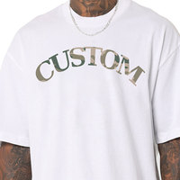 T-shirt pour homme de haute qualité 300 g/m² 100 % coton, taille plus, logo personnalisé, streetwear, col rond, impression lourde, t-shirts pour OEM