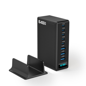 เครื่องชาร์จ USB <span class=keywords><strong>C</strong></span> 640W 380W PD3.1ชนิด <span class=keywords><strong>C</strong></span> 140W GAN ชาร์จเร็ว8พอร์ตสำหรับชาร์จโทรศัพท์แท็บเล็ตและแล็ปท็อป - Product Image 3