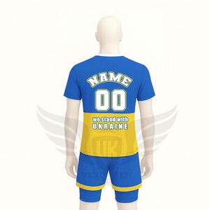 Uniforme de Fútbol Personalizado para Aficionados de Ucrania, Edición para Fanáticos, Camiseta y Pantalones Cortos - Product Image 4