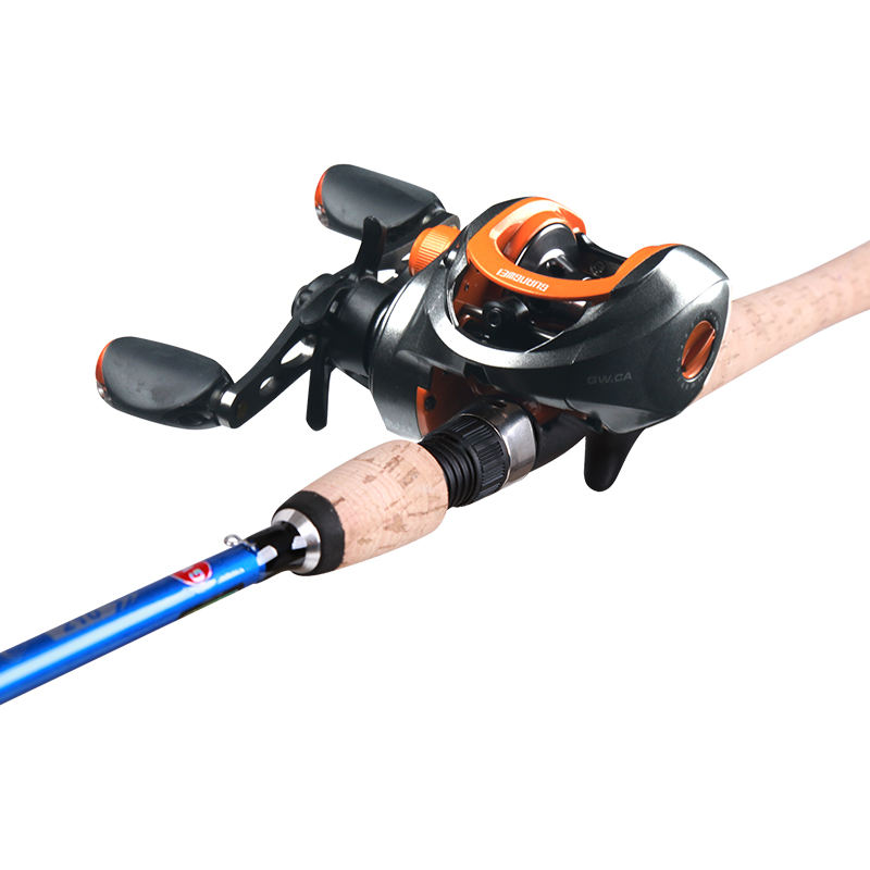 Tige de baitcasting + bobine baitcasting jaune