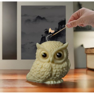 Owl Scented Candle Silicone Mold Animal Figurine DIY Candle Plaster Crystal Epoxy Mold - Product Image 3