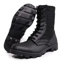 Botas Tácticas de Seguridad de Caña Alta para Hombre y Mujer, de Una Sola Capa, para Desierto, de Cuero Genuino y Tela de Nailon