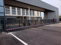 Puerta de Entrada Eléctrica Retráctil Inteligente, Puerta de Seguridad Automática de Alta Resistencia para Uso Comercial e Industrial