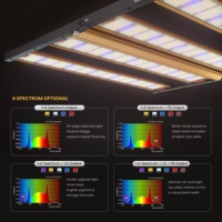 Lampe de culture LED professionnelle à spectre complet FR+UV 1000W+50W+50W, étanche IP65, en aluminium, trois canaux, variateur de luminosité large