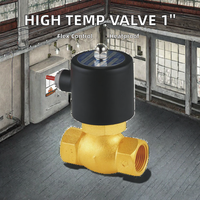 Válvula solenoide de vapor de alta temperatura de 1'' de latón, con orificio de flujo de 22 mm, estructura de control OEM personalizable, AC110V DC12V 2L200-25