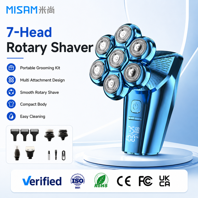 MS-686 Certified Cordless Rechargeable Foil Multi Purpose Professional Head Face Body Shaving Razor Electric Shaver for Men