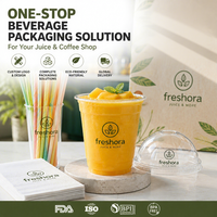 Vasos Desechables de Plástico PP PET Transparentes de Grado Alimenticio Libres de BPA de 12oz 16oz 24oz 32oz con Tapas para Café Helado, Jugo, Agua, con Logotipo Personalizado