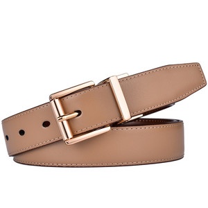 Hot New Design 2.8CM Cáqui e Marrom Reversíveis Cintos de Couro Genuíno para As Mulheres Com Girado Fivela Cinto Feminino - Product Image 6