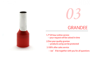 Baoteng ขั้วต่อสายไฟฟ้าทองแดงหุ้มฉนวนท่อไฟฟ้า E0508 - Product Image 4