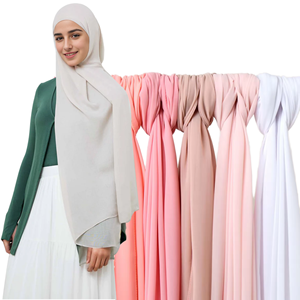 Foulards Hijab en Chiffon Imprimé Diamant, Longs et Doux, Unis et Simples, pour l'été, Vente en Gros à Prix Abordable - Product Image 3